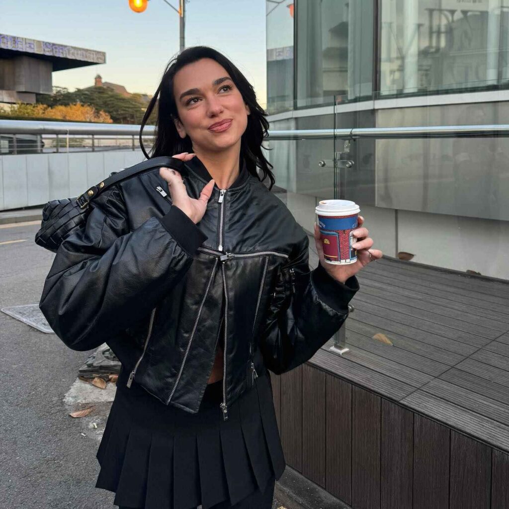 Dua lipa leather jacket